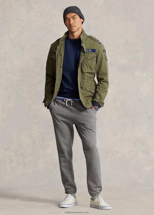 Ralph Lauren mehed fliisist dressipüksid PR0V553 tuhkhall kanarbik