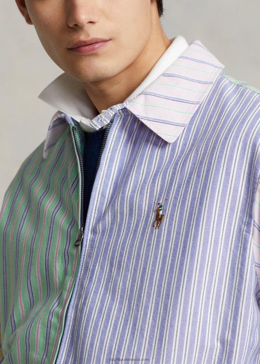 Ralph Lauren mehed bayporti triibuline oxfordi lõbus jope PR0V8603 triibuline multi