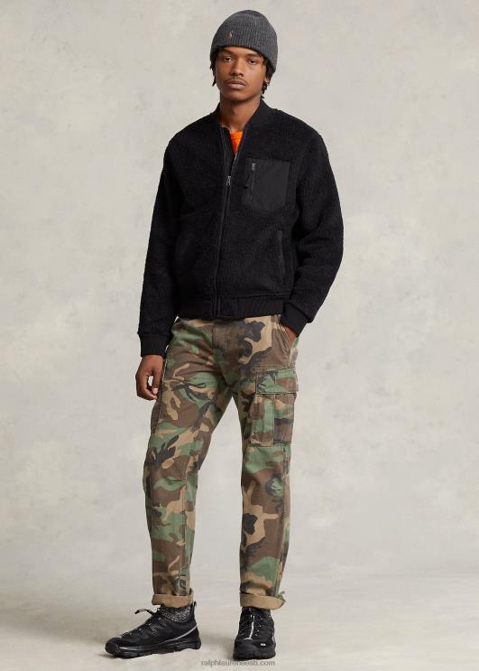 Ralph Lauren mehed bonded pile fliisist bomber jope PR0V1208 must