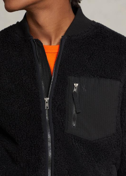 Ralph Lauren mehed bonded pile fliisist bomber jope PR0V1208 must