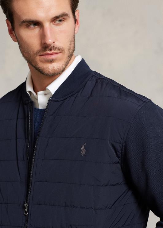 Ralph Lauren mehed hübriid bomber jope PR0V1383 lennuväe merevägi