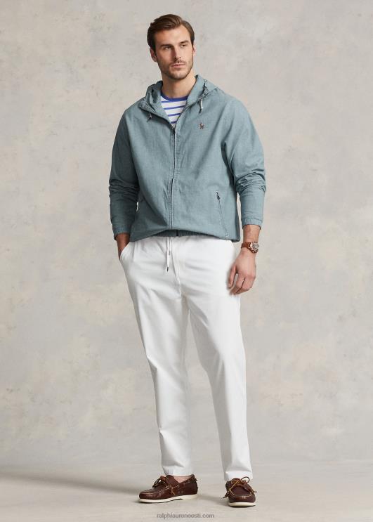 Ralph Lauren mehed indigo chambray kapuutsiga jope PR0V1384