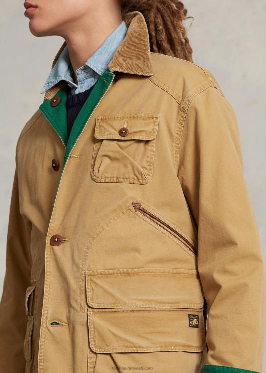 Ralph Lauren mehed ümberpööratav lõuendist tarbejope PR0V8519 päevane päevitus/uus mets