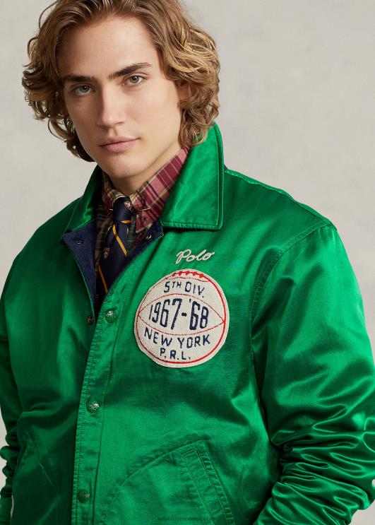 Ralph Lauren mehed ümberpööratav ülikoolist inspireeritud jakk PR0V1073 Newporti merevägi/kuninglik