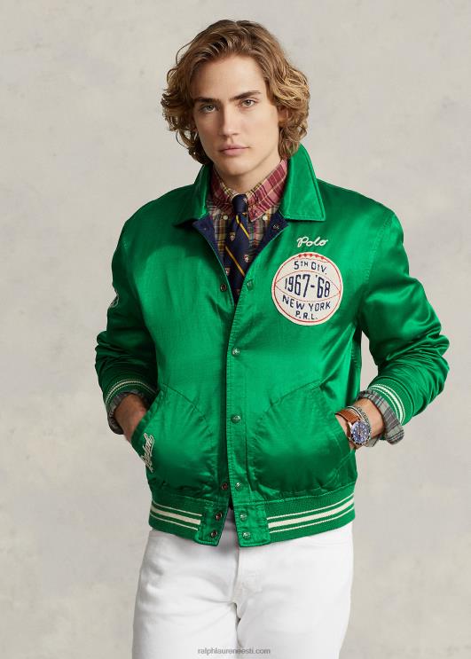 Ralph Lauren mehed ümberpööratav ülikoolist inspireeritud jakk PR0V1073 Newporti merevägi/kuninglik