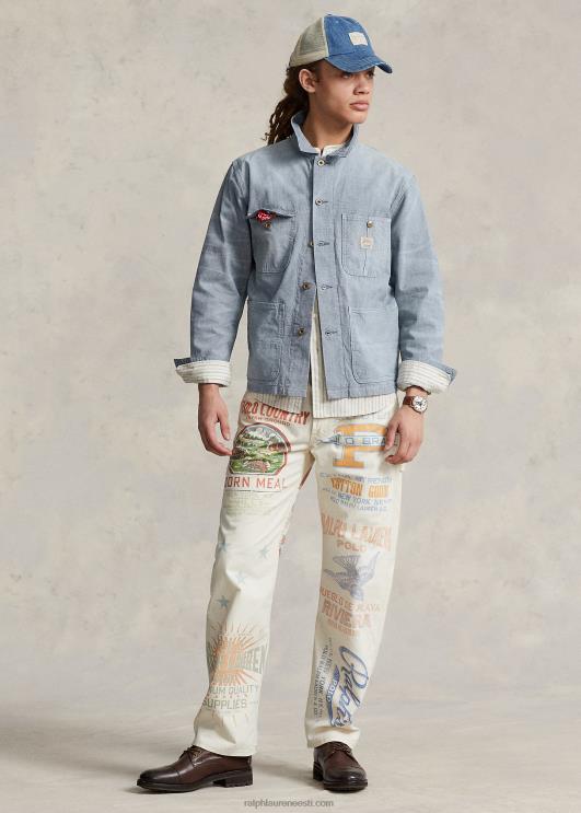 Ralph Lauren mehed micro-check indigo teksajakk PR0V119 tiverton