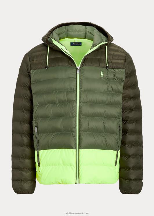 Ralph Lauren mehed pakitav vetthülgav kapuutsiga jope PR0V1910 tume salvei multi