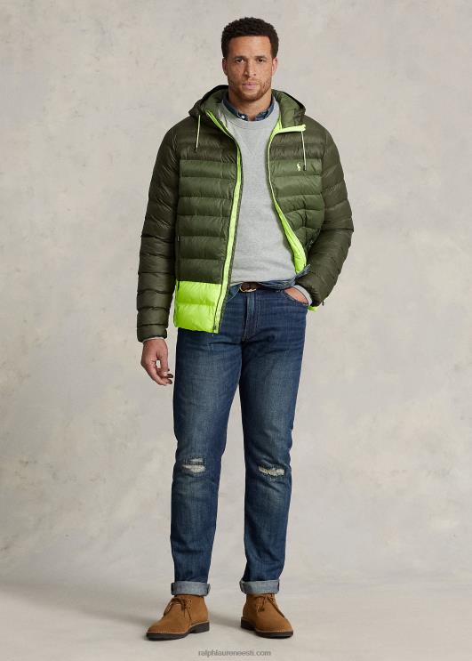 Ralph Lauren mehed pakitav vetthülgav kapuutsiga jope PR0V1910 tume salvei multi