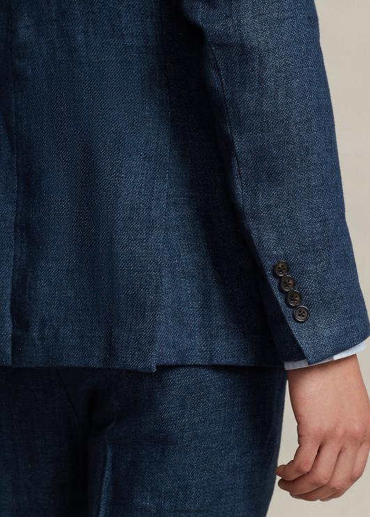 Ralph Lauren mehed polo pehme linane kalasaba ülikonna jope PR0V496 merevägi