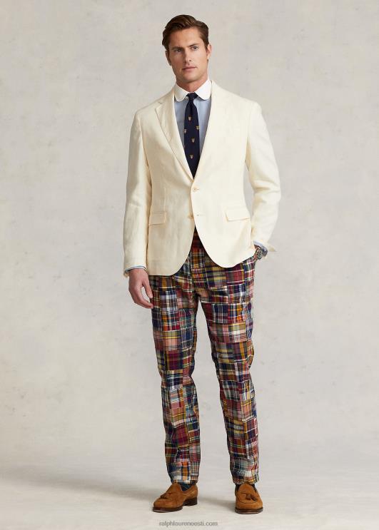 Ralph Lauren mehed polo pehme linane ülikonna jope PR0V749 kerge kreem