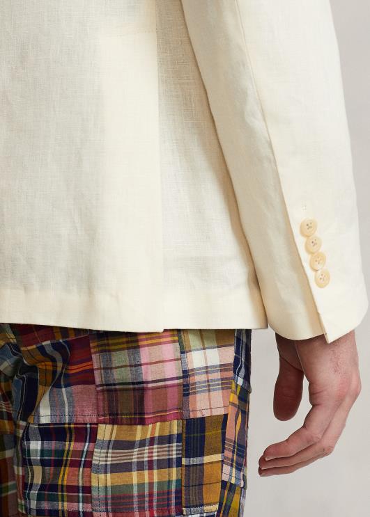 Ralph Lauren mehed polo pehme linane ülikonna jope PR0V749 kerge kreem