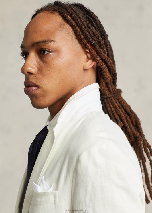 Ralph Lauren mehed polo pehme linane ülikonna jope PR0V8457 pärgamendikreem