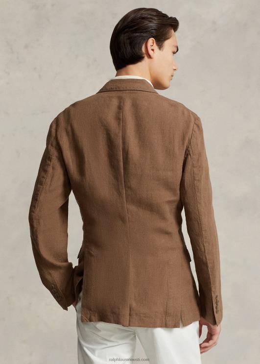 Ralph Lauren mehed polo pehme linane ülikonna jope PR0V8459 pagas pruun