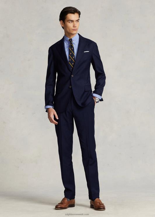 Ralph Lauren mehed polo pehme pintriibuline villane ülikonna jope PR0V1216 mereväe pinstripe