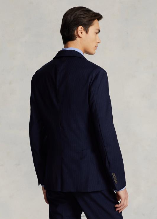 Ralph Lauren mehed polo pehme pintriibuline villane ülikonna jope PR0V1216 mereväe pinstripe