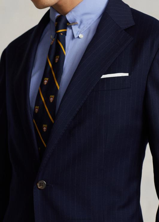 Ralph Lauren mehed polo pehme pintriibuline villane ülikonna jope PR0V1216 mereväe pinstripe