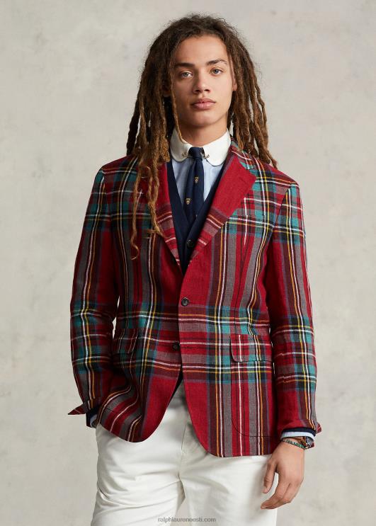 Ralph Lauren mehed polo pehme ruuduline linane ülikonna jope PR0V1272 punane/roheline multi