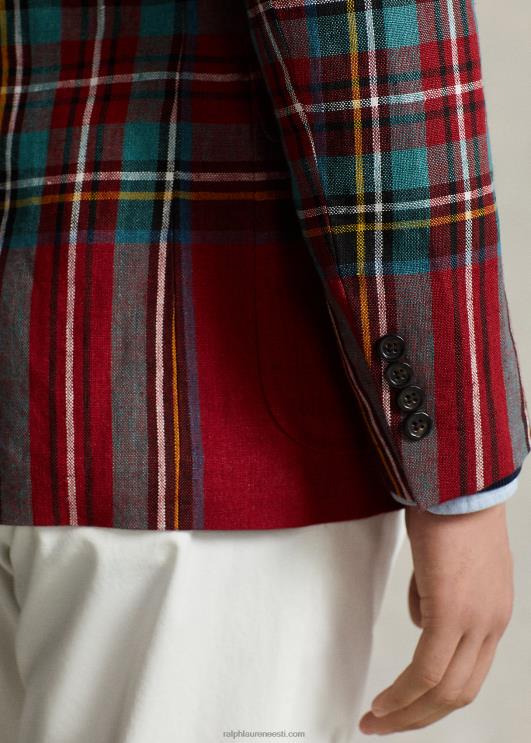 Ralph Lauren mehed polo pehme ruuduline linane ülikonna jope PR0V1272 punane/roheline multi