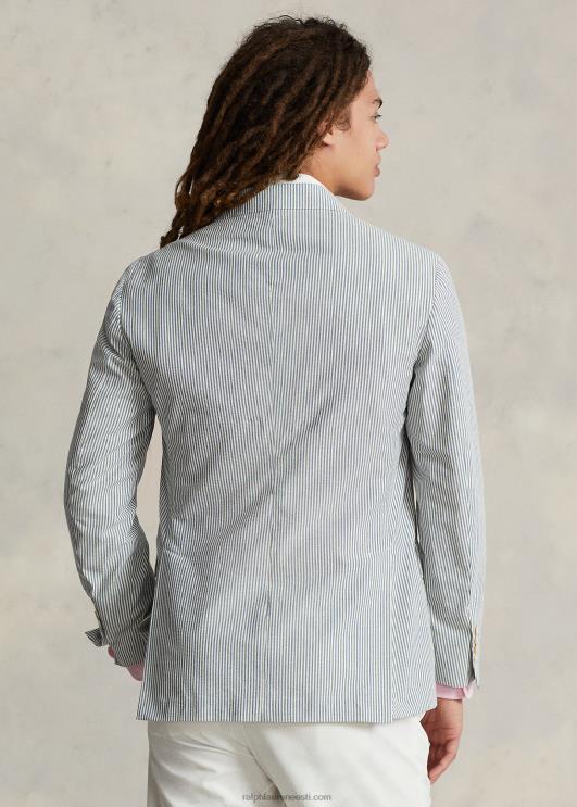 Ralph Lauren mehed polo pehme seersucker ülikonna jope PR0V1071 antiikkreem/sinine