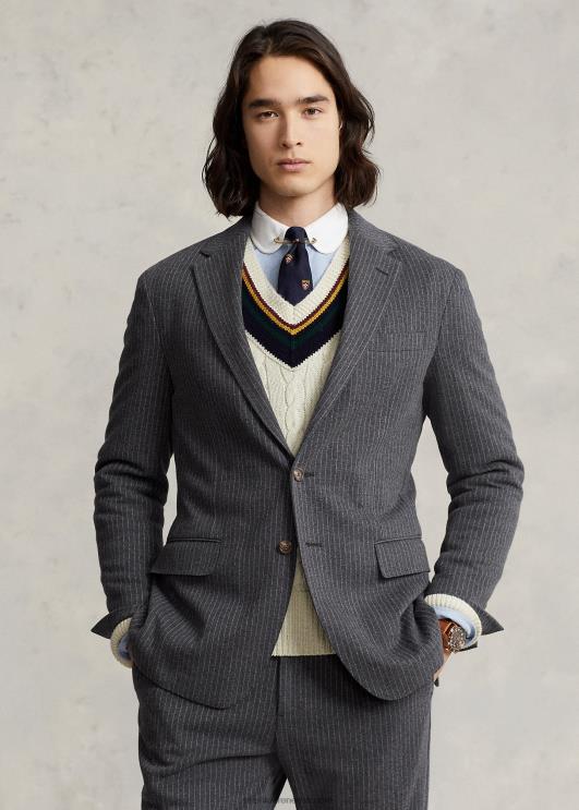 Ralph Lauren mehed polo pehme triibuline kootud ülikonnajakk PR0V1161 tumehall