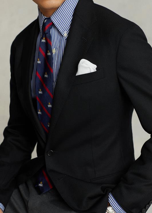 Ralph Lauren mehed polo pehme villane oxfordi ülikonna jope PR0V541 must