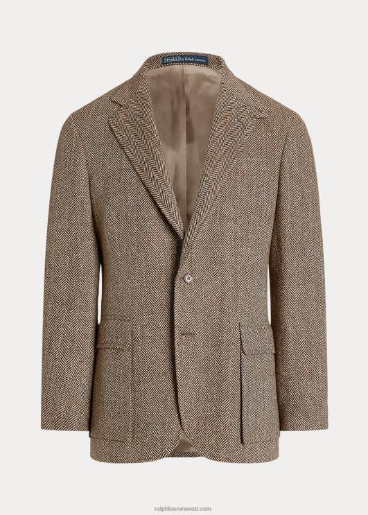 Ralph Lauren mehed rl67 linasest kalasabast jakk PR0V1240 kreem/pruun