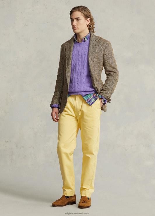 Ralph Lauren mehed rl67 linasest kalasabast jakk PR0V1240 kreem/pruun