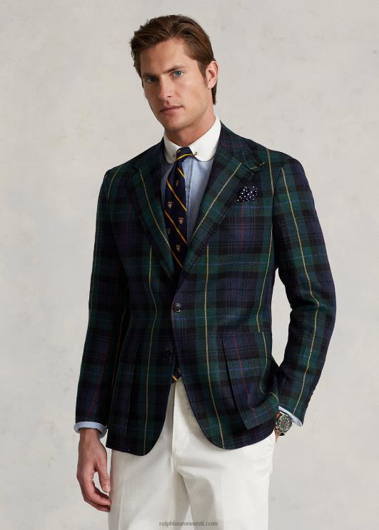 Ralph Lauren mehed ruuduline linane jope rl67 PR0V1286 mustkell koos dekoga