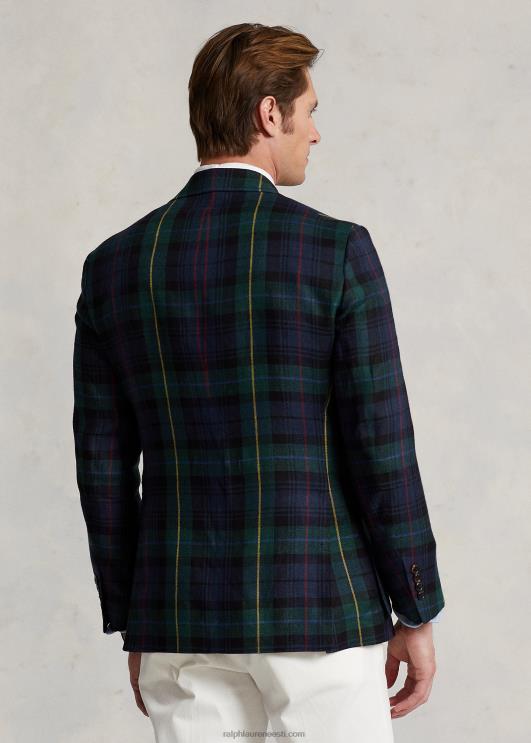 Ralph Lauren mehed ruuduline linane jope rl67 PR0V1286 mustkell koos dekoga