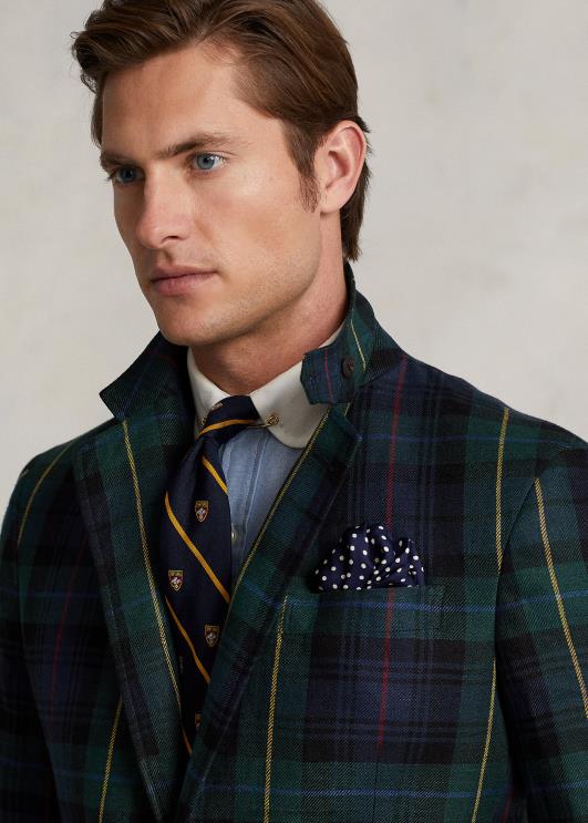 Ralph Lauren mehed ruuduline linane jope rl67 PR0V1286 mustkell koos dekoga