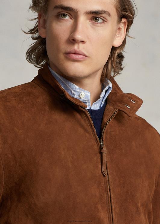 Ralph Lauren mehed seemisnahast jakk PR0V138 maa pruun