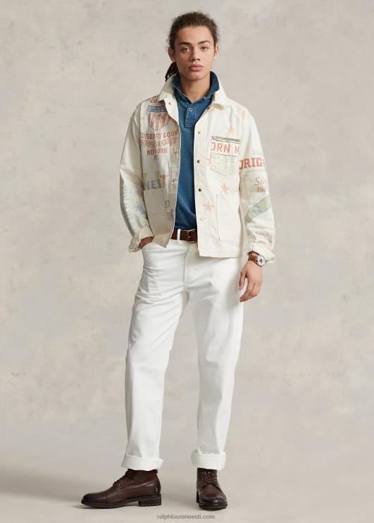 Ralph Lauren mehed teksariidest graafiline maalija jakk PR0V852 puukütt