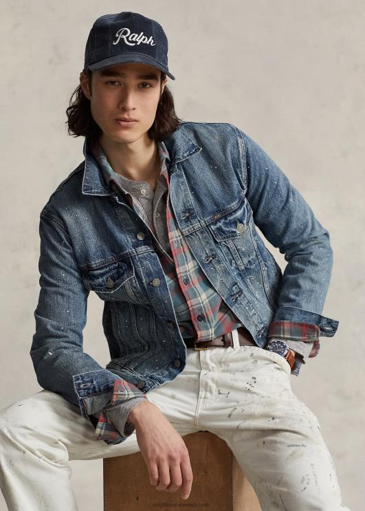 Ralph Lauren mehed värvi-pritsmetega teksaautojakk PR0V105 rodwell