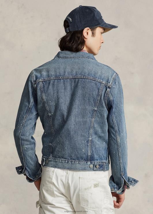 Ralph Lauren mehed värvi-pritsmetega teksaautojakk PR0V105 rodwell