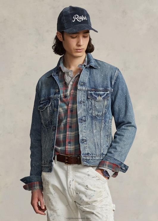 Ralph Lauren mehed värvi-pritsmetega teksaautojakk PR0V105 rodwell