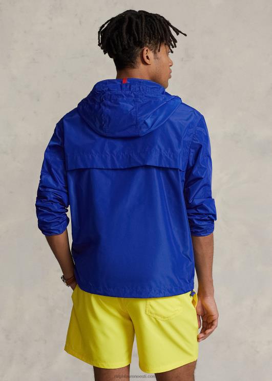 Ralph Lauren mehed vetthülgav kapuutsiga jope PR0V8383 vaikse ookeani kuninglik