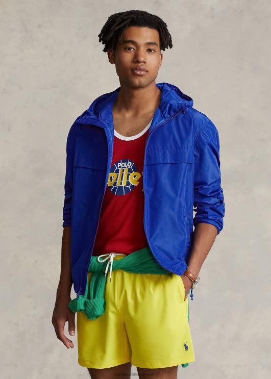 Ralph Lauren mehed vetthülgav kapuutsiga jope PR0V8383 vaikse ookeani kuninglik