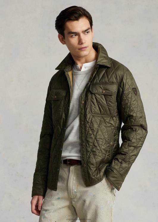 Ralph Lauren mehed vetthülgav tepitud jope PR0V1193 varikatuse oliiv