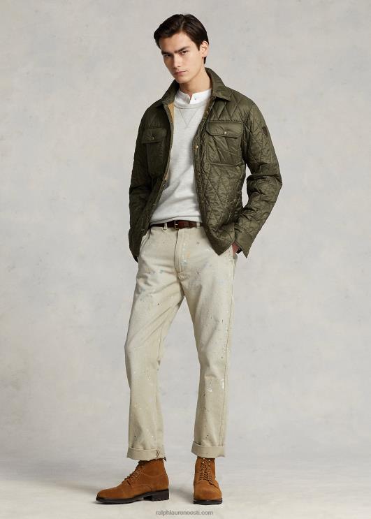 Ralph Lauren mehed vetthülgav tepitud jope PR0V1193 varikatuse oliiv