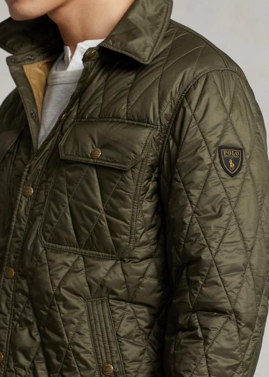 Ralph Lauren mehed vetthülgav tepitud jope PR0V1193 varikatuse oliiv