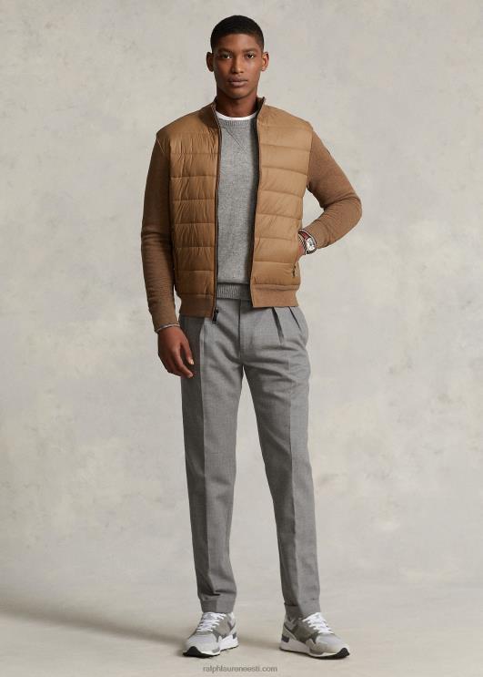 Ralph Lauren mehed hübriid täistõmblukuga kampsun PR0V1109 shetlandi pruun