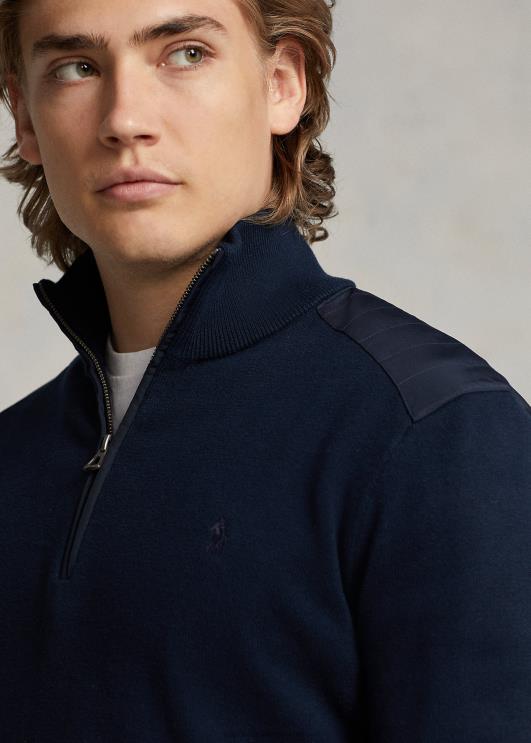 Ralph Lauren mehed hübriidne veerandtõmblukuga kampsun PR0V1159 torude merevägi