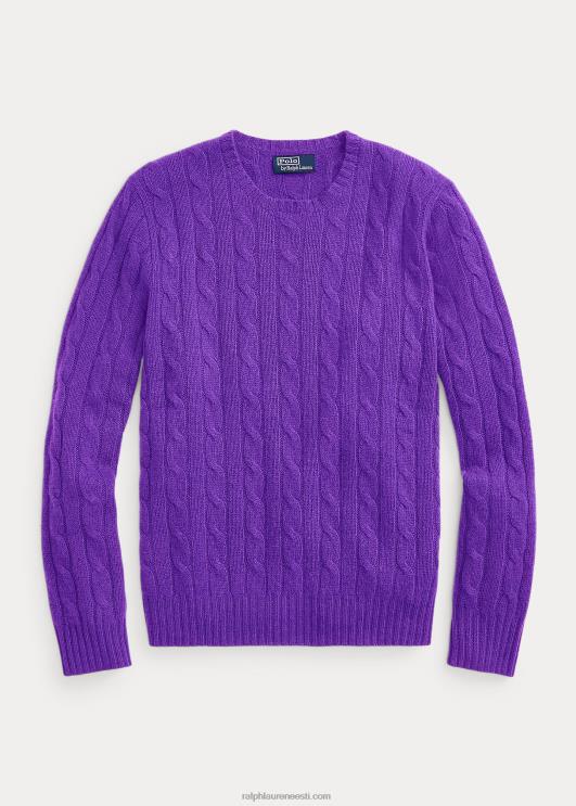 Ralph Lauren mehed ikooniline kaabliga kootud kašmiirkampsun PR0V1675 regent lilla