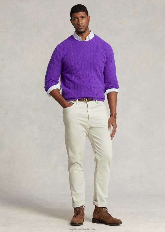 Ralph Lauren mehed ikooniline kaabliga kootud kašmiirkampsun PR0V1675 regent lilla