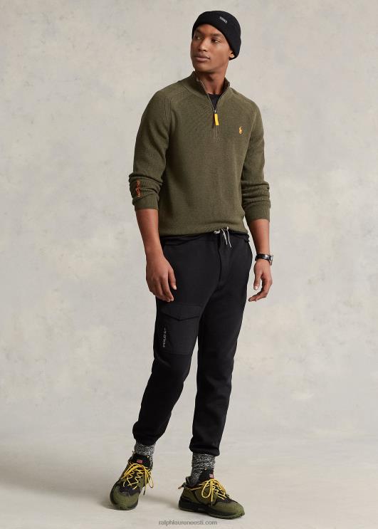 Ralph Lauren mehed jõudlus veerandtõmblukuga kampsun PR0V8589 varikatus oliivikanarbik