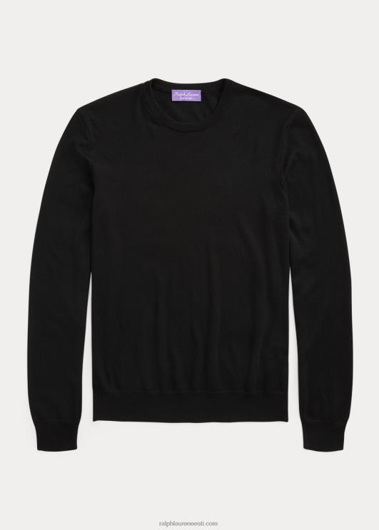 Ralph Lauren mehed kašmiirist kaelusega kampsun PR0V49 klassikaline must