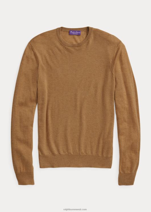 Ralph Lauren mehed kašmiirist kaelusega kampsun PR0V8402 kaameli melange