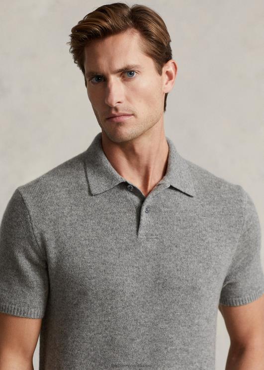 Ralph Lauren mehed kašmiirist polo-kraega kampsun PR0V489 kollakashall kanarbik