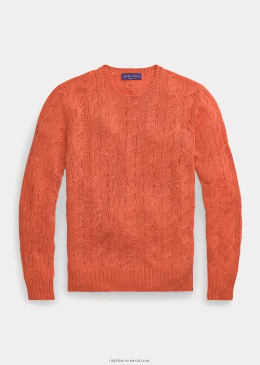 Ralph Lauren mehed kaabliga kootud kašmiirist kampsun PR0V71 melon