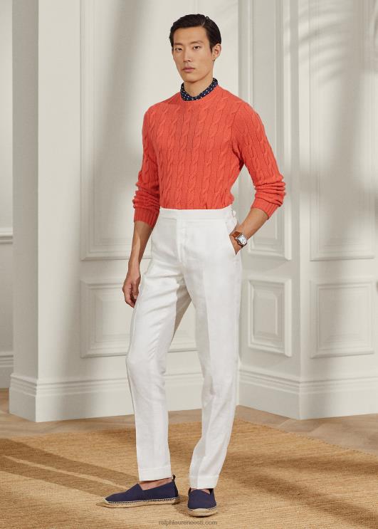 Ralph Lauren mehed kaabliga kootud kašmiirist kampsun PR0V71 melon